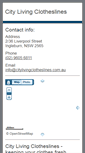 Mobile Screenshot of citylivingclotheslines.com.au